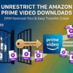 A graphic illustrating how a DRM removal tool can unlock Amazon Prime video downloads and transfer them to various devices.