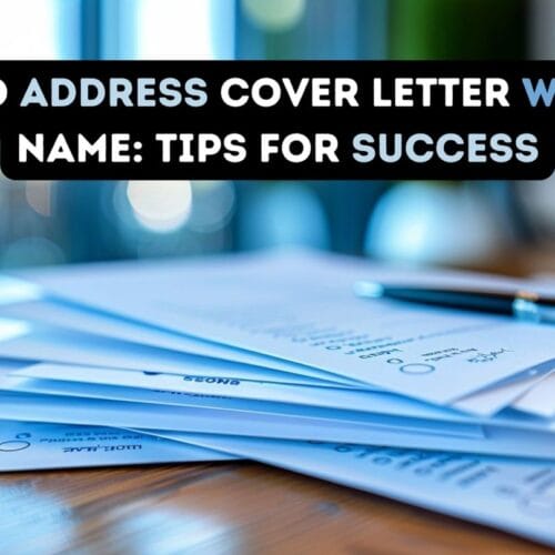 How to Address Cover Letter Without Name: Tips for Success