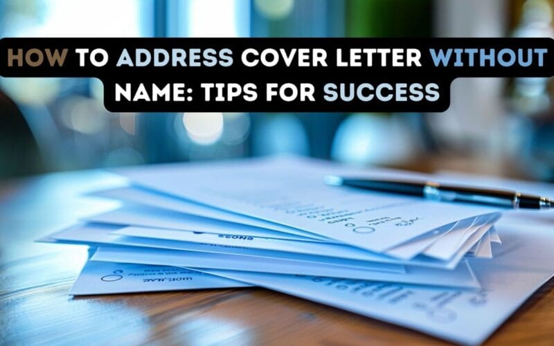How to Address Cover Letter Without Name: Tips for Success