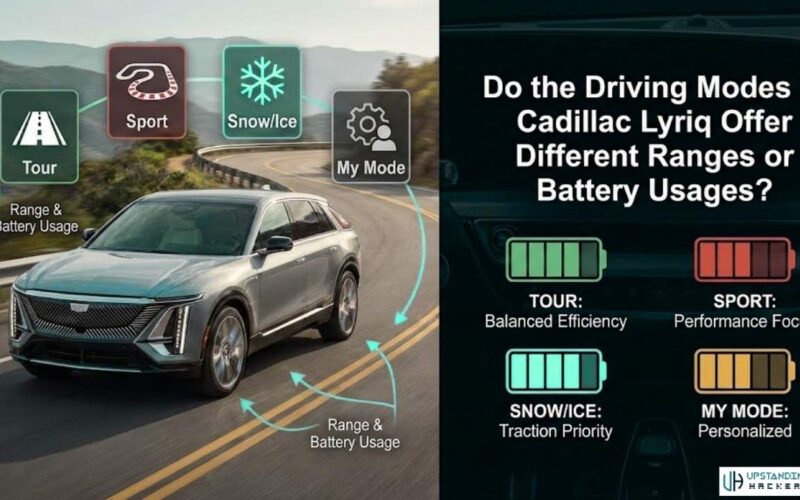 Do the Driving Modes in Cadillac Lyriq Offer Different Ranges or Battery Usages?